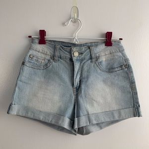 Light Wash Denim Shorts